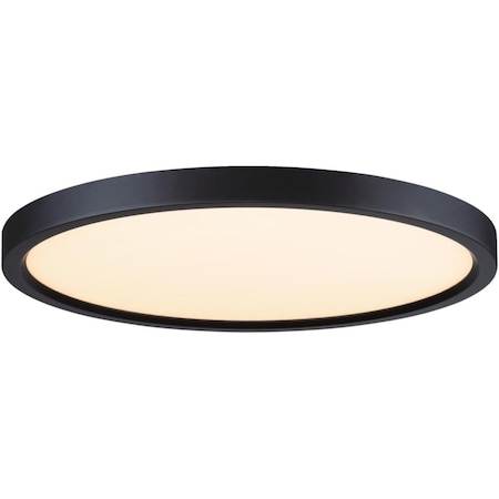 Westinghouse Fixture Ceiling LED Dimmable Flush-Mount 30W Color Temp Select 15In Black Finish White AcrylicShade 6133600